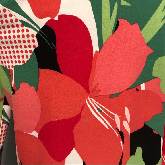 Rafaella Long Sleeve Floral Print Top Size Medium - Picture 7 of 9